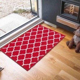 Desire Rugs Havana Red Trellis Anti Slip Door Mat 300 x 80cm - Size: 80 x 300cm - Wilko - thumbnail 5