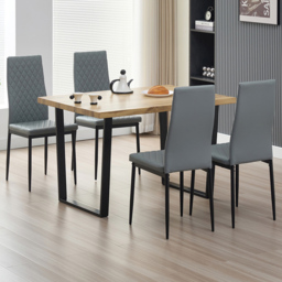 Indoor Living Colorado Emily 4 Seater Dining Set Grey - Wilko