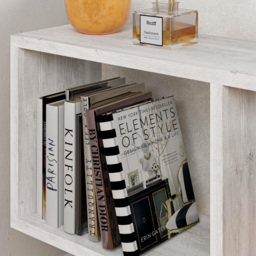 Decortie Homemania 4 Shelf Ancient White Modern Side End Table - Size: 60 x 60 x 19.5cm - Wilko - thumbnail 4