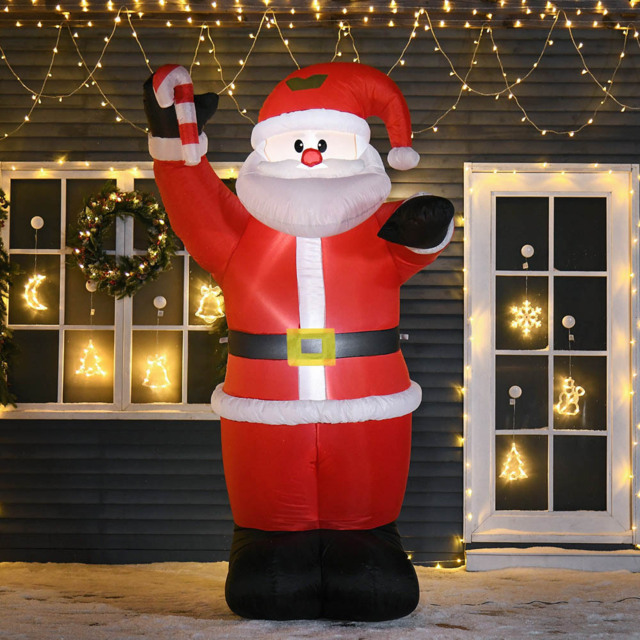 Everglow Red Inflatable Air Blown Christmas Santa 8ft - Wilko - image 1