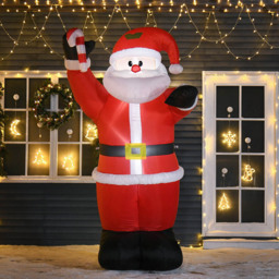 Everglow Red Inflatable Air Blown Christmas Santa 8ft - Wilko - thumbnail 1