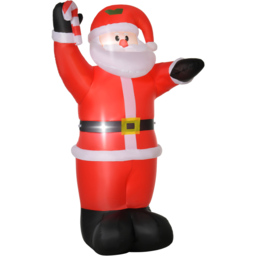 Everglow Red Inflatable Air Blown Christmas Santa 8ft - Wilko - thumbnail 3
