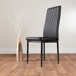 Furniturebox Copeland Valera Marble Effect 4 Seater Dining Set White and Black - Wilko - thumbnail 4
