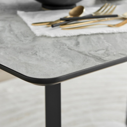 Furniturebox Copeland Valera Marble Effect 4 Seater Dining Set White and Black - Wilko - thumbnail 6