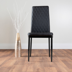 Furniturebox Copeland Valera Marble Effect 4 Seater Dining Set White and Black - Wilko - thumbnail 5