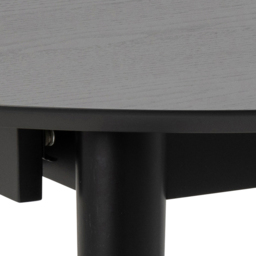 Florence Montreux 6 Seater Round Extending Dining Table Black - Wilko - thumbnail 7