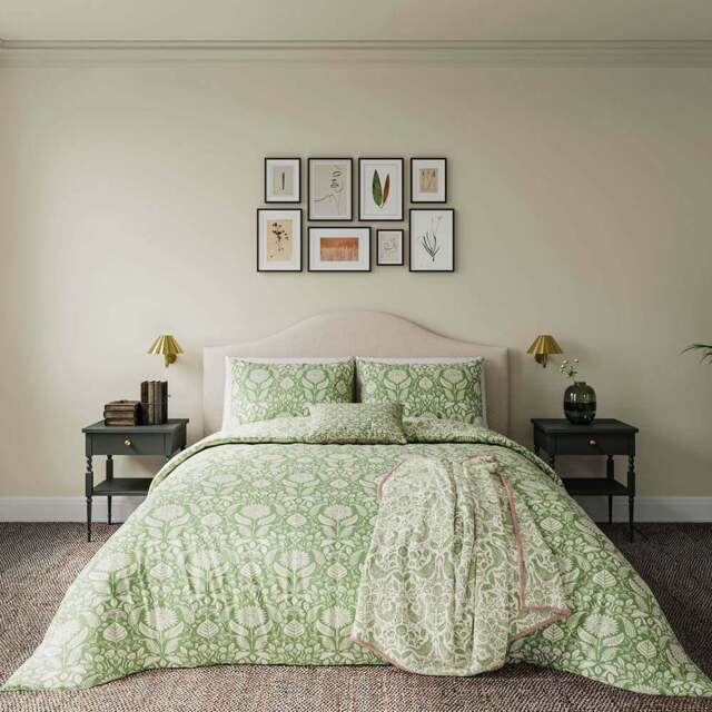 Helena Springfield Double Green Sunflowers Duvet Set - Wilko - image 1