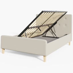 GFW Ashbourne Double Natural Ottoman Bed - Cream - Wilko - thumbnail 4