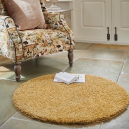 My Rug Ochre Round Rug 100cm - Size: 100 x 100 x 2cm - Orange - Wilko - thumbnail 3