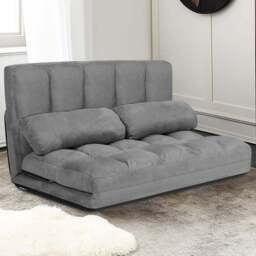 Costway 2 Seater Grey Sofa Bed - Wilko