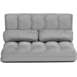 Costway 2 Seater Grey Sofa Bed - Wilko - thumbnail 3