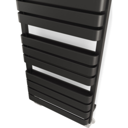 Terma Warp T Bold Matt Black Heated Towel Rail 2660 BTU 1110 x 500mm - Size: 111 x 50 x 11.2cm - Wilko - thumbnail 6