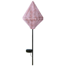 Luxform Pink Solar LED Moroccan Stake Light - Size: 15.5 x 15.5 x 85cm - Grey - Wilko