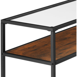 tectake Kilkenny 2 Shelf Dark Wood Console Table - Size: 80.5 x 41 x 100cm - Brown - Wilko - thumbnail 5