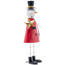 The Christmas Gift Co Metal Snowman Ornament 46cm - Size: 46 x 13 x 17cm - Red - The Christmas Gift Co. - Wilko - thumbnail 4