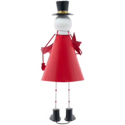 The Christmas Gift Co Metal Snowman Ornament 46cm - Size: 46 x 13 x 17cm - Red - The Christmas Gift Co. - Wilko - thumbnail 5