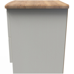 Crowndale Victoria 2 Drawer Cream Ash and Oak Compact Bedside Cabinet - Wilko - thumbnail 4