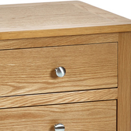 Julian Bowen Mallory 3 Drawer Bedside Table - Brown - Wilko - thumbnail 4