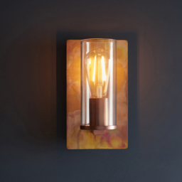 Merano Palermo Copper Patina and Clear Glass Wall Lamp - Size: 13.8 x 14 x 25cm - Brown - Wilko - thumbnail 7