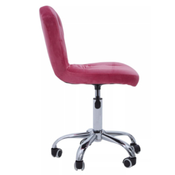 Premier Housewares Pink Velvet Buttoned Home Office Chair - Size: 42 x 51 x 100cm - Multi - Interiors by Premier - Wilko - thumbnail 5