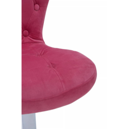 Premier Housewares Pink Velvet Buttoned Home Office Chair - Size: 42 x 51 x 100cm - Multi - Interiors by Premier - Wilko - thumbnail 7
