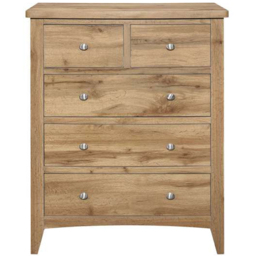 Hampstead 5 Drawer Wooden Storage Chest - Brown - Birlea - Wilko - thumbnail 4