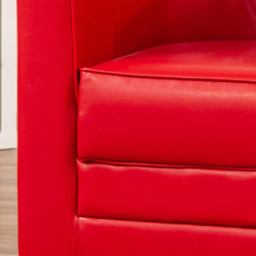 Artemis Home Aspen Red Faux Leather Tub Chair - Size: Single - Wilko - thumbnail 3