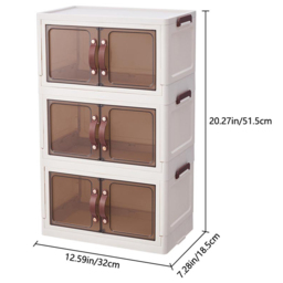 H&O Direct 6 Door Plastic Desk Organizer Storage Box - Size: 51.5 x 32 x 18.5cm - Brown - Wilko - thumbnail 7