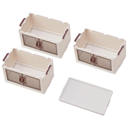 H&O Direct 6 Door Plastic Desk Organizer Storage Box - Size: 51.5 x 32 x 18.5cm - Brown - Wilko - thumbnail 5