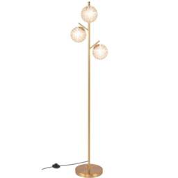 Costway Golden 3 Globe Acrylic Floor Lamp - Size: 169 x 28 x 28cm - Wilko