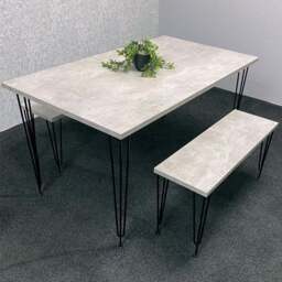 Kosy Koala 4 Seater Wood Rectangular Dining Bench Set Grey - Multi - Wilko