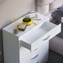 Vida Designs Hulio 5 Drawer White Chest of Drawers - Wilko - thumbnail 7