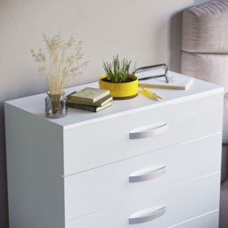 Vida Designs Hulio 5 Drawer White Chest of Drawers - Wilko - thumbnail 4