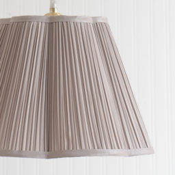 ValueLights Loralei Light Grey Pleated Faux Silk Scalloped Large Shade - Size: 25 x 35.5 x 35.5cm - Wilko - thumbnail 4