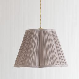 ValueLights Loralei Light Grey Pleated Faux Silk Scalloped Large Shade - Size: 25 x 35.5 x 35.5cm - Wilko - thumbnail 5