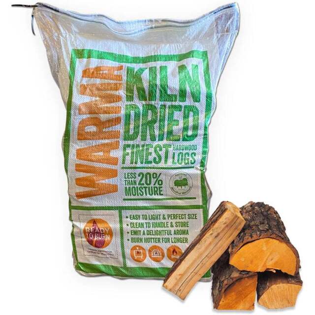 Warma Kiln Dried Finest Hardwood Logs 63L - Size: 80 x 40 x 25cm - brown - Wilko - image 1