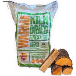 Warma Kiln Dried Finest Hardwood Logs 63L - Size: 80 x 40 x 25cm - brown - Wilko