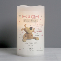 Personalised Memento Boofle Its A Girl Nightlight LED Candle - Size: 0.8 x 1.3 x 0.8cm - White - Wilko - thumbnail 3