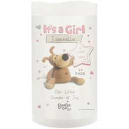 Personalised Memento Boofle Its A Girl Nightlight LED Candle - Size: 0.8 x 1.3 x 0.8cm - White - Wilko