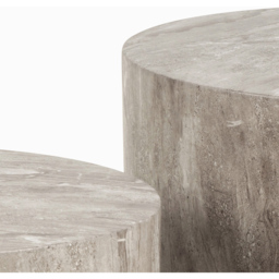 Florence Dice Round Grey Marble Coffee Table Set of 2 - Furniture To Go - Wilko - thumbnail 6