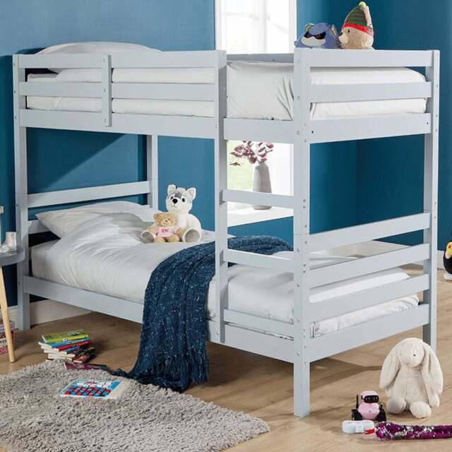 Home Source Hendon Single Grey Children Wooden Single Bunk Bed - Wilko - image 1