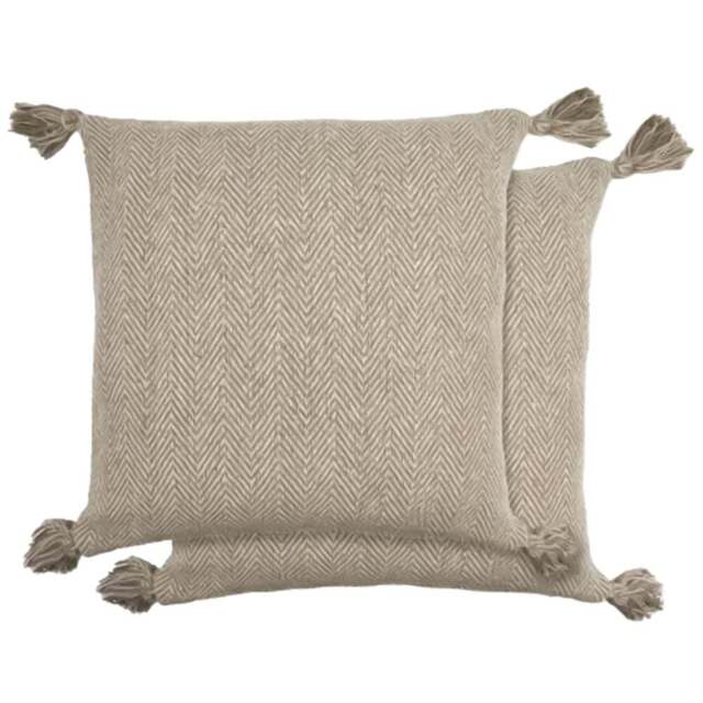 Serene Hartley Natural Cushion Cover 43 x 43cm - Cream - Wilko - image 1