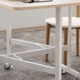 HOMCOM 6 Seater Oak Drop Leaf Dining Table - Yellow - Wilko - thumbnail 4