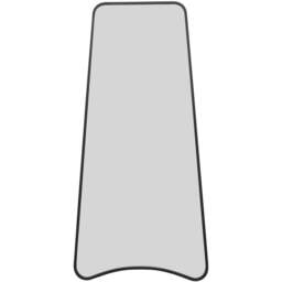 MirrorOutlet The Coartans Black Metal Trapezoid Wall Mirror 200 x 95cm - Wilko