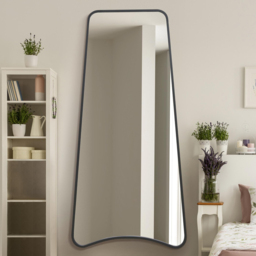 MirrorOutlet The Coartans Black Metal Trapezoid Wall Mirror 200 x 95cm - Wilko - thumbnail 3