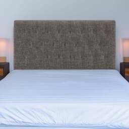 Bedmaster Lona Small Double Slate Linen Buttoned Headboard - Grey - Wilko - thumbnail 1