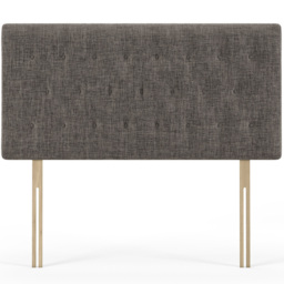 Bedmaster Lona Small Double Slate Linen Buttoned Headboard - Grey - Wilko - thumbnail 3