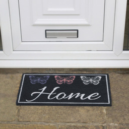 JVL Home Butterflies Latex Coir Door Mat 40 x 70cm - Purple - JVL Homewares - Wilko - thumbnail 3