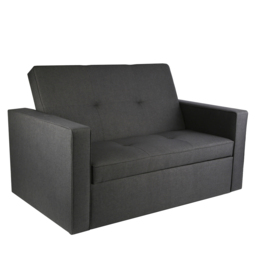 Troy Grey 2 Seater Pull Out Sofa Bed - Home Garden Direct - Wilko - thumbnail 3