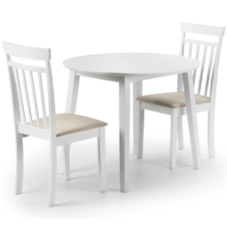 Julian Bowen Coast 2 Seater White Dropleaf Table Set - Wilko - thumbnail 3